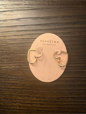 NEW Serefina Gold Heart Hoop Earrings